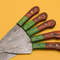 Handmade Damascus Chef Set 5 Pc Knife Lot With Dollar Wood 3