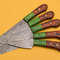 Handmade Damascus Chef Set 5 Pc Knife Lot With Dollar Wood 2