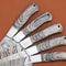 Custom Handmade Damascus Kitchen Knives Set Of 5 Dollar Wood 3