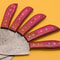 Damascus Chef Knives Handmade 5 Pc Dollar Wood Handle Set 1