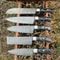 Premium Handmade Damascus Steel 5Pc Chef Knife Set Forged Kitchen Knives 2