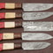 Hand Forged Damascus Steel Kitchen Knife Set 5 Pc Professional Chef Knives 1