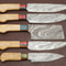 Custom Damascus Steel Chef Knives Set Of 5 Forged Kitchen Cutlery 1