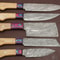 Professional Damascus Steel Kitchen Knife Set Hand Forged Chef Knives 0