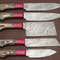 Custom Hand Forged Damascus Steel Knife Set 5 Pc Chef Collection 2