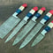 Luxury Handmade Damascus Steel Chef Knife Set With Wooden Handles 0