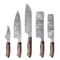 Damascus Steel Forged Kitchen Knives 5 Pc Handmade Chef Set 0