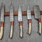 Forged Damascus Steel Chef Knives 5 Piece Handmade Kitchen Set 2