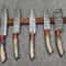 Forged Damascus Steel Chef Knives 5 Piece Handmade Kitchen Set 3