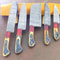 Custom Hand Forged Damascus Kitchen Knives 5 Pc Professional Chef Set 2