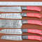 Forged Damascus Steel Chef Knife Set Handmade 5 Pc Kitchen Cutlery 1