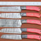Forged Damascus Steel Chef Knife Set Handmade 5 Pc Kitchen Cutlery 1