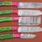 Handmade Damascus Steel Chef Knives Set 5 Pc Professional Cutlery 0