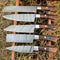 Hand Forged Damascus Steel Chef Set 5 Pc Kitchen Cutlery With Wooden Handle 2