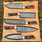 Hand Forged Damascus Steel Chef Set 5 Pc Kitchen Cutlery With Wooden Handle 3