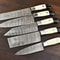 Luxury Handmade Damascus Steel Kitchen Knife Set Chef Knives Lot Of 5 0