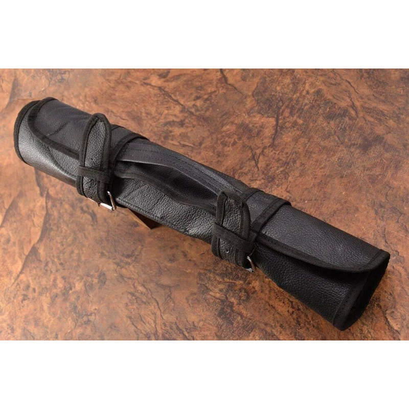 7 PCS Handmade Damascus Steel Chef Knife Set Full Tang Kitchen Cutlery With Micarta Handle Leathe 4