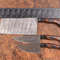 7 PCS Handmade Damascus Steel Chef Knife Set Full Tang Kitchen Cutlery With Micarta Handle Leathe 1
