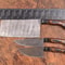 7 PCS Handmade Damascus Steel Chef Knife Set Full Tang Kitchen Cutlery With Micarta Handle Leathe 1