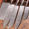 7 PCS Handmade Damascus Steel Chef Knife Set Full Tang Kitchen Cutlery With Micarta Handle Leathe 3