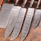 7 PCS Handmade Damascus Steel Chef Knife Set Full Tang Kitchen Cutlery With Micarta Handle Leathe 3