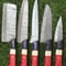 5Pc Custom Damascus Steel Chef Knife Set With Pakkawood Handle 1