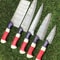 5Pc Custom Damascus Steel Chef Knife Set With Pakkawood Handle 2