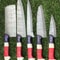 5Pc Custom Damascus Steel Chef Knife Set With Pakkawood Handle 3