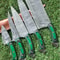 Professional Damascus Steel Kitchen Knife Set Custom Handmade Design 3