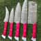 Unique Twist Damascus Steel Chef Knives Set Full Tang Kitchen Knives 2