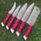 Unique Twist Damascus Steel Chef Knives Set Full Tang Kitchen Knives 3