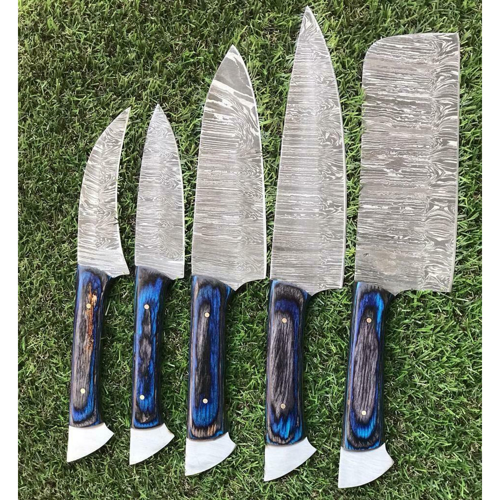 Durable Handmade Damascus Steel Knife Set Professional Chef Knives 1