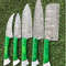 Chef Knife Set In Twist Damascus Steel Handmade Full Tang Knives 1