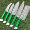 Chef Knife Set In Twist Damascus Steel Handmade Full Tang Knives 2