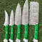 Chef Knife Set In Twist Damascus Steel Handmade Full Tang Knives 4