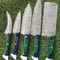 Custom Forged Damascus Steel Chef Knives 5 Piece Kitchen Set 2