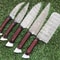 Twist Pattern Damascus Steel Kitchen Cutlery Set Handmade Knives 3