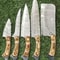 Custom Handmade Twist Damascus Steel Chef Knife Set 9 To 13 Kitchen Knives With Rosewood Handle 2