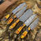 Handmade Twist Damascus Steel Chef Knife Set With Rosewood Handles 1