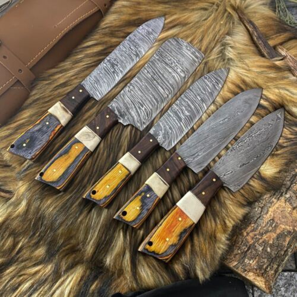 Custom Forged Damascus Chef Knives Set 9 To 13 Kitchen Tools 1