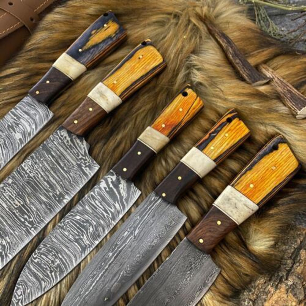 Custom Forged Damascus Chef Knives Set 9 To 13 Kitchen Tools 2