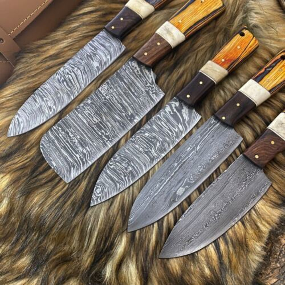 Custom Forged Damascus Chef Knives Set 9 To 13 Kitchen Tools 3