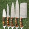 Professional Damascus Steel Chef Knife Collection With Rosewood Grip 0