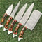 Professional Damascus Steel Chef Knife Collection With Rosewood Grip 1