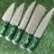 5Piece Handmade Damascus Kitchen Knives Set Twist Pattern Design 2