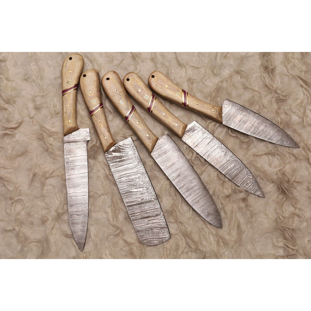 Custom Damascus Steel Chef Knife Set For Professional Kitchens 3