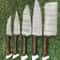 Unique Handmade Damascus Chef Knives With Elegant Rosewood Handles 1