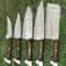 Unique Handmade Damascus Chef Knives With Elegant Rosewood Handles 3