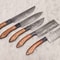 Artisan Damascus Steel Kitchen Knife Set With Rosewood Handle 1