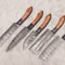 Artisan Damascus Steel Kitchen Knife Set With Rosewood Handle 2